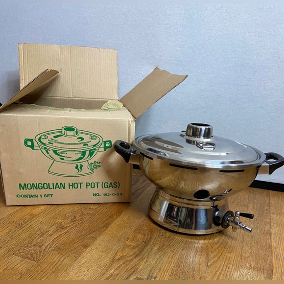 Hot Pot Gas Mongolian Thai Tom Yum Mutton Shabu Shabu Stainless Steel - Picture 4 of 10